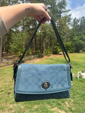 Coach Hampton Signature Flap Bag